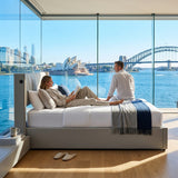 Audreamy Avalon Ottoman Bed Grey PU