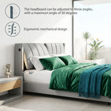 Audreamy Avalon Ottoman Bed Grey PU