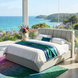 Audreamy Avalon Ottoman Bed Grey PU