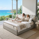 Audreamy Avalon Ottoman Bed Grey PU