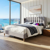 Audreamy Aria Bed Frame Grey Linen