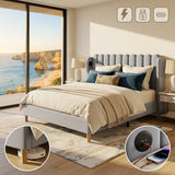 Audreamy Aria Bed Frame Grey Linen
