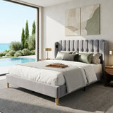 Audreamy Aria Bed Frame Grey Linen