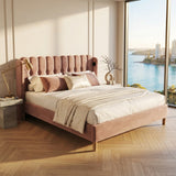 Audreamy Aria Bed Frame Pink Velvet