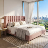 Audreamy Aria Bed Frame Pink Velvet