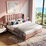 Audreamy Aria Bed Frame Pink Velvet