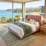 Audreamy Aria Bed Frame Pink Velvet