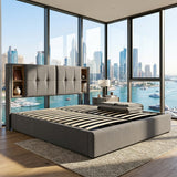 Audreamy Vertex Ottoman Bed Grey Linen