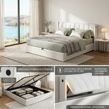 Audreamy Avalon Ottoman Bed White PU