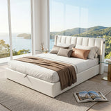 Audreamy Avalon Ottoman Bed White PU