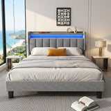 Upholstered Bed Bed Frame Grey Velvet