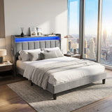 Upholstered Bed Bed Frame Grey Velvet