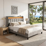 Upholstered Bed Bed Frame Grey Velvet