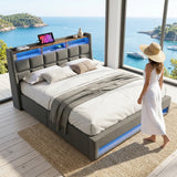 Audreamy Neo Ottoman Bed Grey Linen