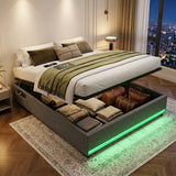 Ottoman Bed Grey Linen