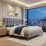 Audreamy Aria Bed Frame Grey Linen