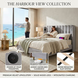 Audreamy Aria Bed Frame Grey Linen