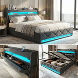 Audreamy Lancaster Ottoman Bed Grey Linen