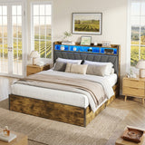 Bed Frame with Hydraulic Storage, Ottoman Bed Black