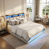 Audreamy Neo Ottoman Bed Beige Linen