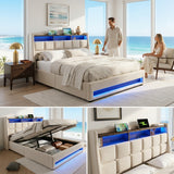 Audreamy Neo Ottoman Bed Beige Linen