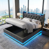 Audreamy Halo Ottoman Bed Grey Linen