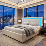 Audreamy Orionis Ottoman Bed Beige Velvet