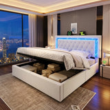 Audreamy Orionis Ottoman Bed Beige Velvet