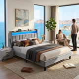 Upholstered Bed Bed Frame Grey Velvet