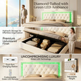 Audreamy Orionis Ottoman Bed Beige Velvet