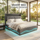 Audreamy Vivi Ottoman Bed Frame Grey Velvet