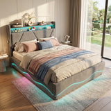 Audreamy Vivi Ottoman Bed Frame Grey Velvet