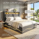 Audreamy Vivi Ottoman Bed Frame Grey Velvet