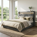 Audreamy Vivi Ottoman Bed Frame Grey Velvet