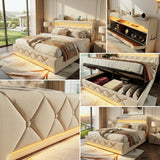 Audreamy Lancaster Ottoman Bed Beige Linen
