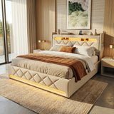 Audreamy Lancaster Ottoman Bed Beige Linen