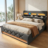 Audreamy Lancaster Ottoman Bed Grey Linen