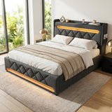Audreamy Lancaster Ottoman Bed Grey Linen