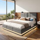 Audreamy Orion Ottoman Bed Grey Velvet