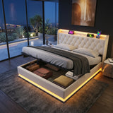 Audreamy Halo Ottoman Bed White PU