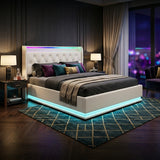 Audreamy Halo Ottoman Bed White PU