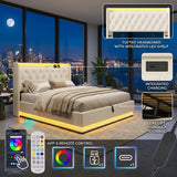 Audreamy Halo Ottoman Bed White PU