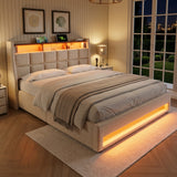 Audreamy Neo Ottoman Bed Beige Linen
