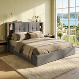 Audreamy Vertex Ottoman Bed Grey Linen