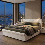 Audreamy Theo Ottoman Bed Beige Velvet