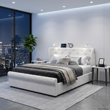 Audreamy Theo Ottoman Bed Beige Velvet