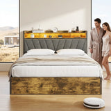 Bed Frame with Hydraulic Storage, Ottoman Bed Black