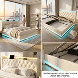 Audreamy Halo Ottoman Bed White PU