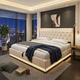 Audreamy Halo Ottoman Bed White PU