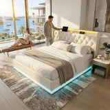 Audreamy Halo Ottoman Bed White PU